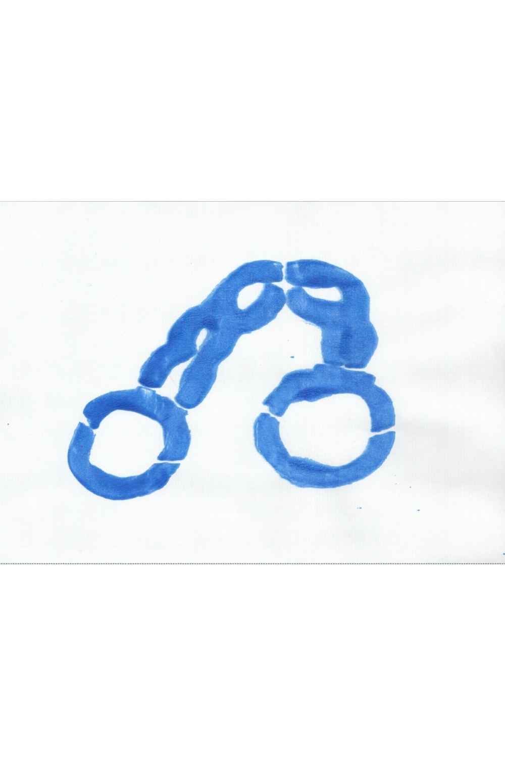 Blue Cuffs on White, A4 Gel Print 2026