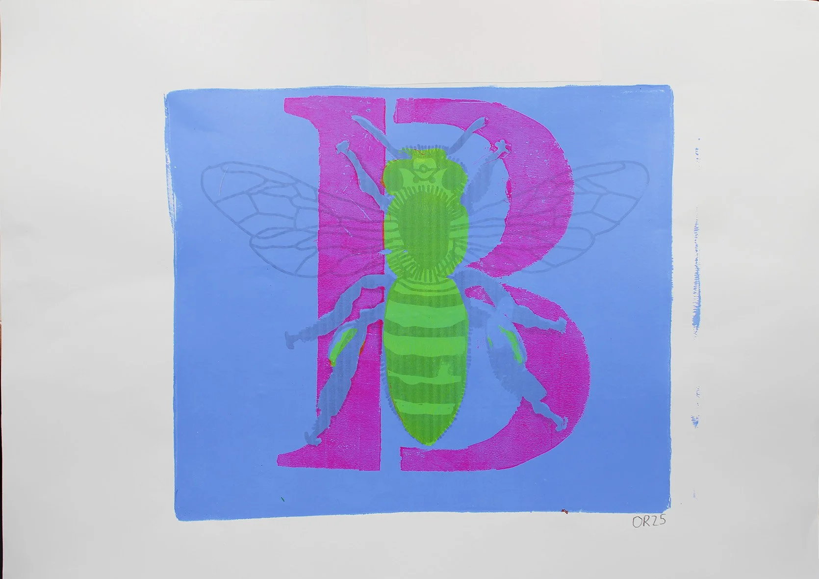 Busto Bee Gel Print, Violet and neon pink, A2, 2025 web.jpg