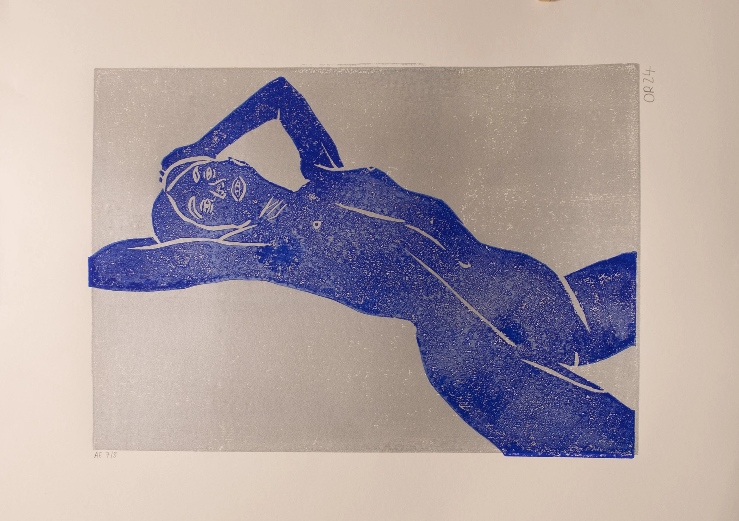 Reclining Nude Blue on Silver Linoprint A2 2025 WEB.jpg