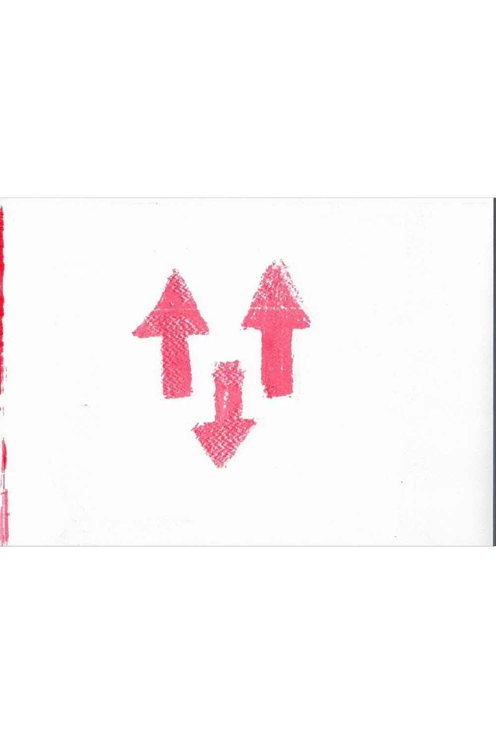 Red Arrows Up & Down, A4 Gel Print 2026