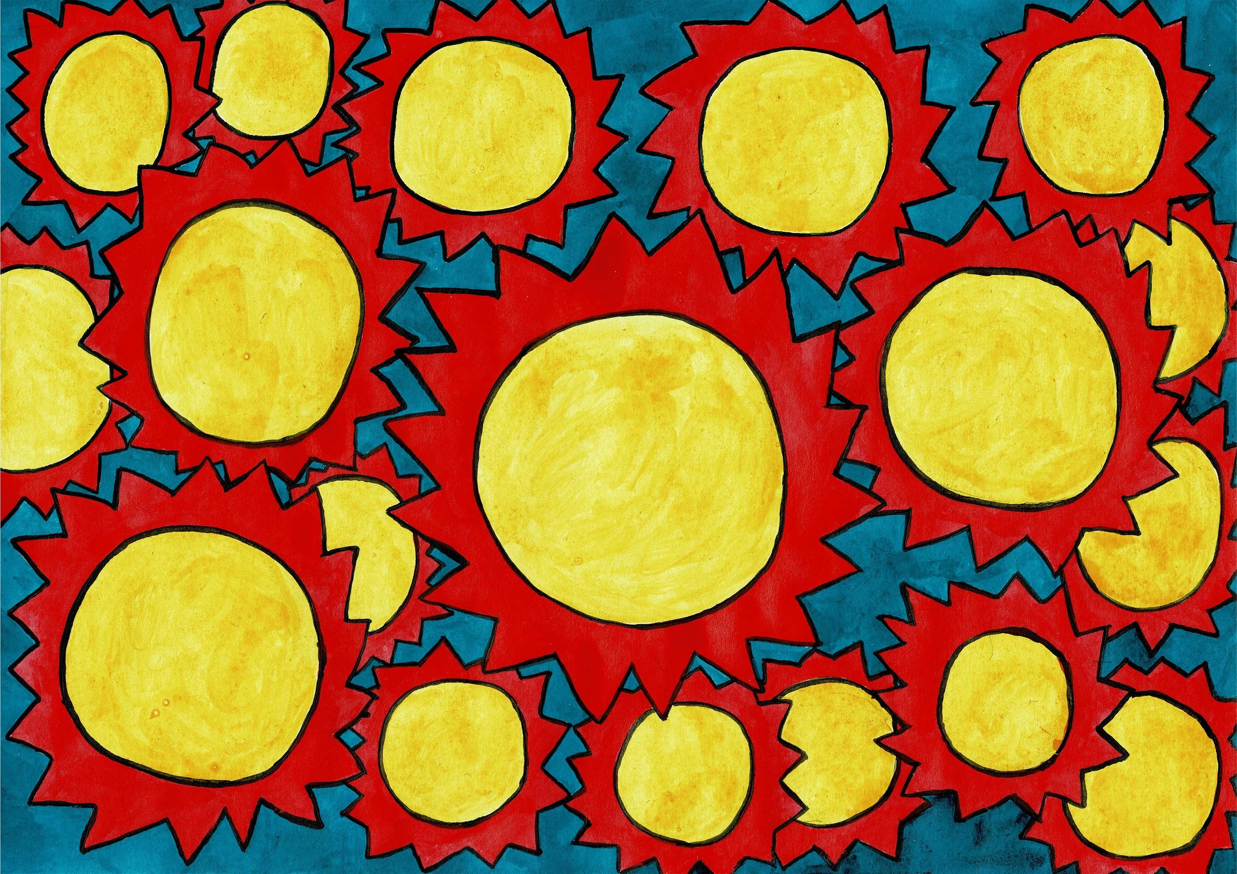 Suns - Ink on paper A4 2024