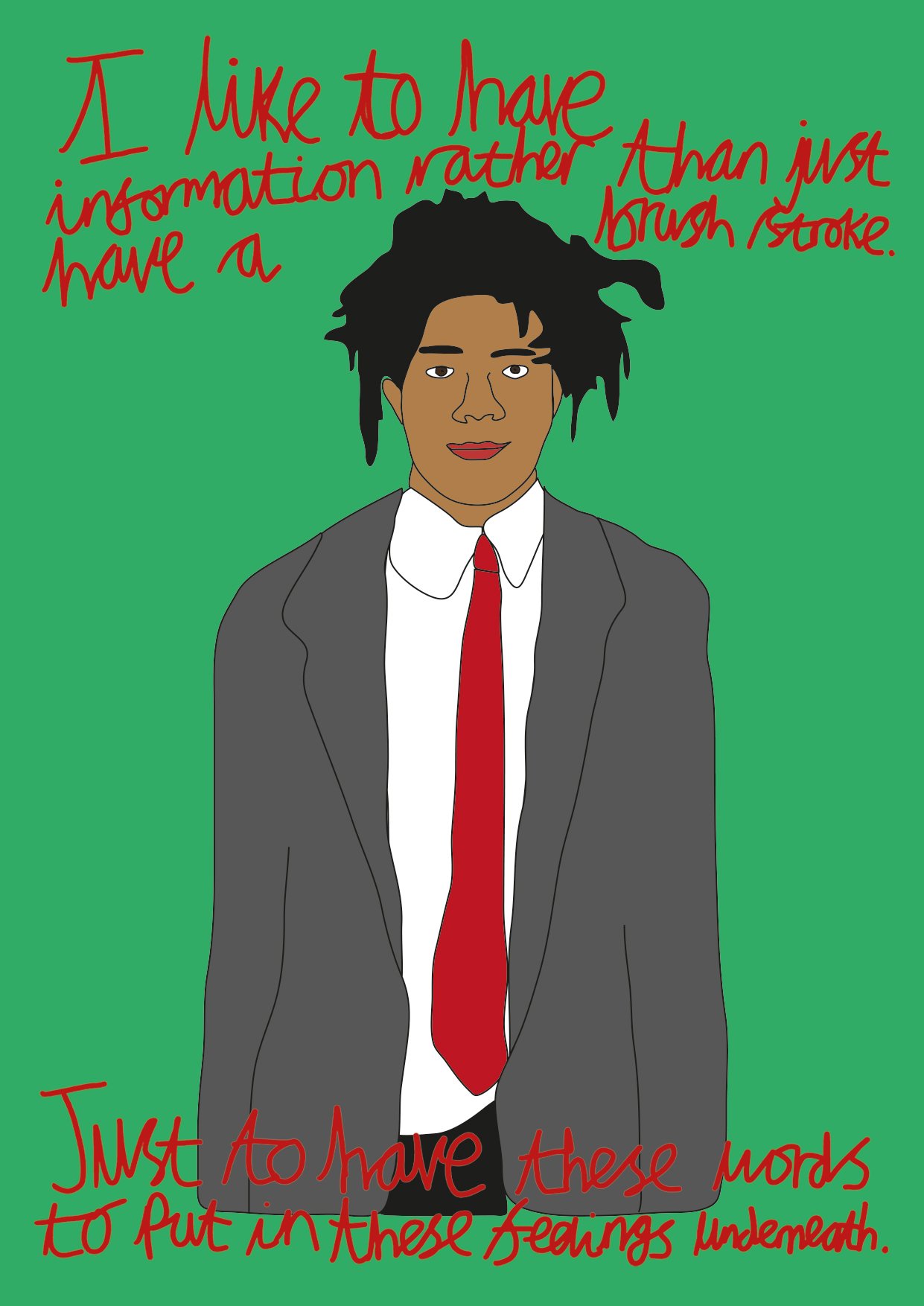 Basquiat Text A4 2025