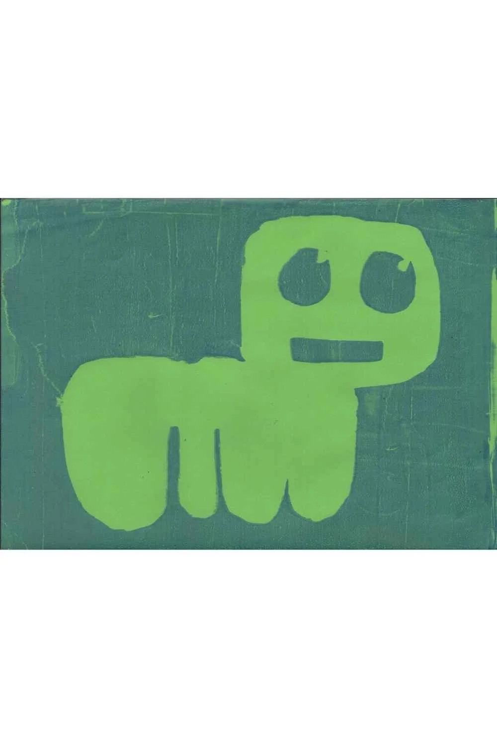 Green Autism Creature, A4 Gel Print 2026