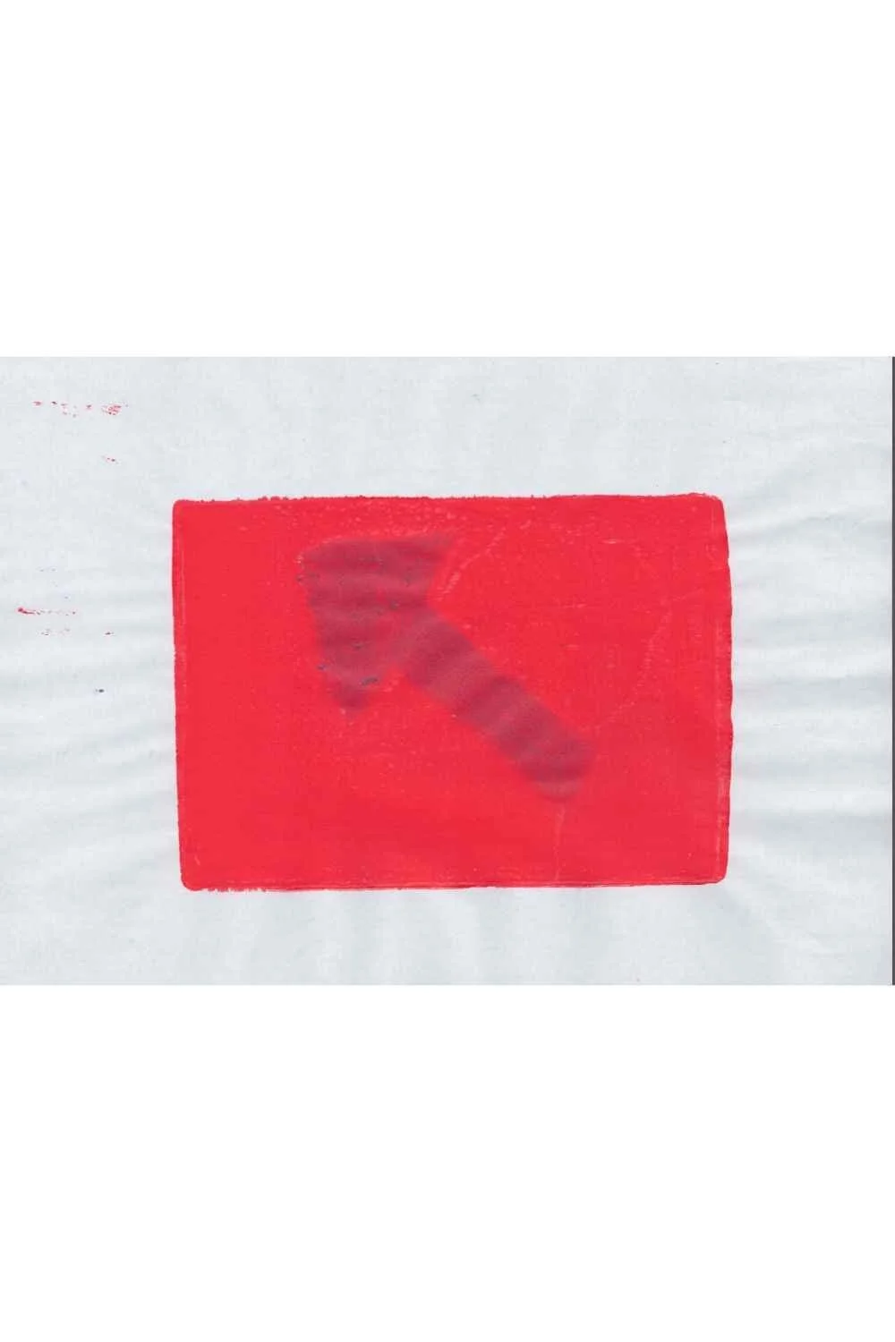 Pink Diagonal Arrow on Red, A4 Gel Print 2026