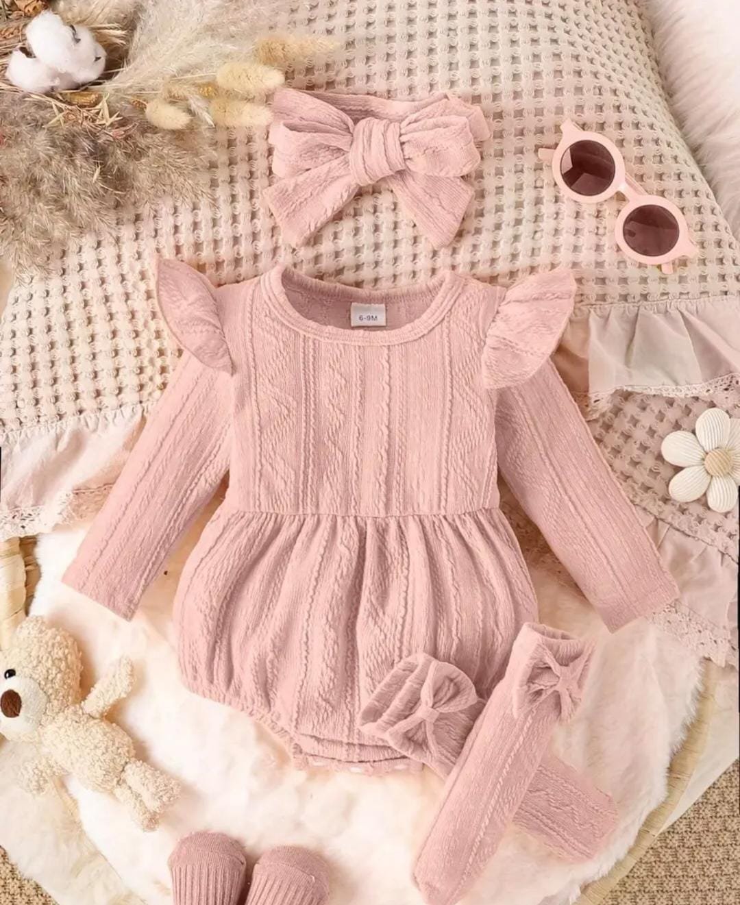 Strickkleid Set (rosa)