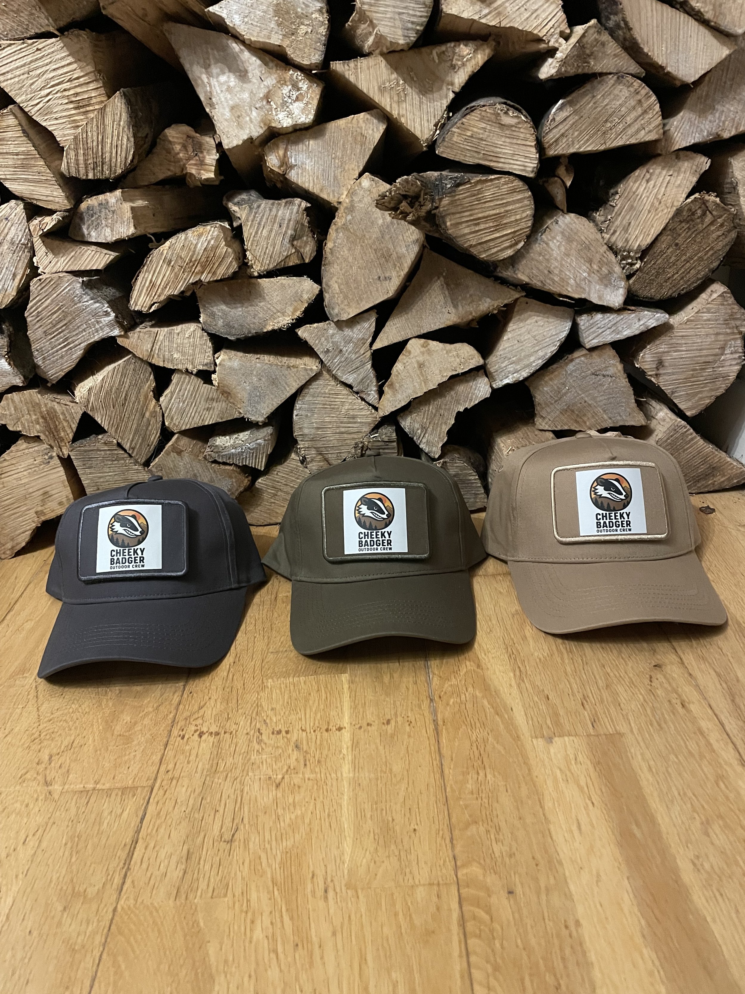 Cheeky Badger Outdoor Crew Trucker, Desert Sand, Graphite Grey, Military Olive