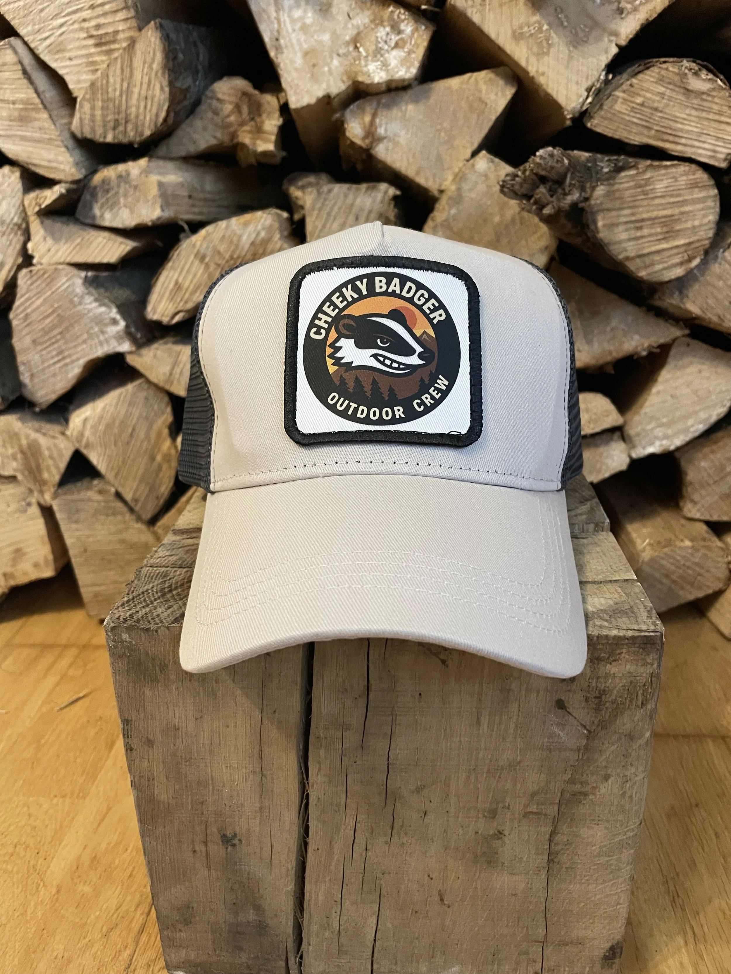 IMG_4930.jpeg sustainable headwear, recycled, cheeky badger outdoor crew, trucker cap