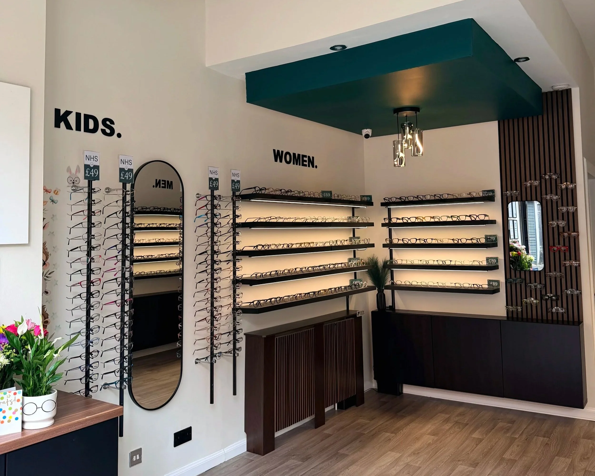 Interior of Visionwise Opticians in Glasgow