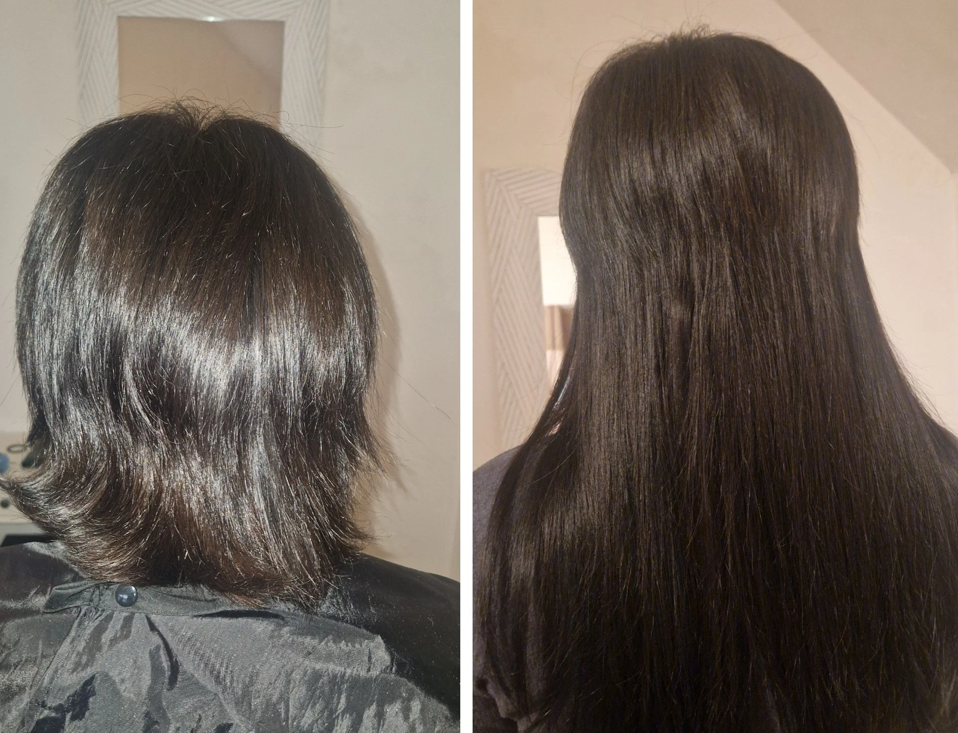 Client purchased her own hair, 4 rows of weaves were installed. 