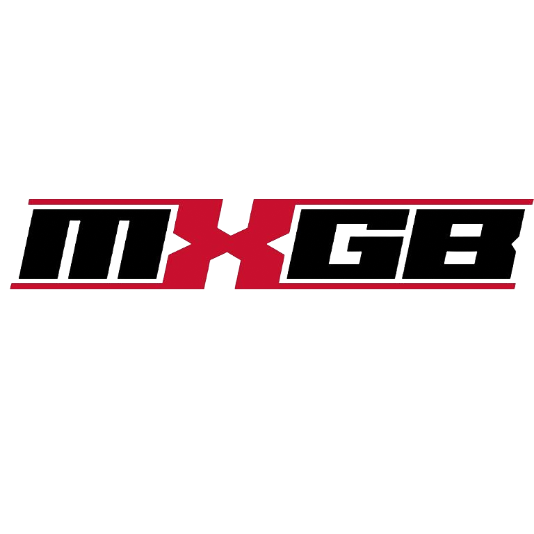 The logo features the text 'MX G8' with a stylized 'X' and a racing flag pattern, suggesting a racing or motorsport theme.