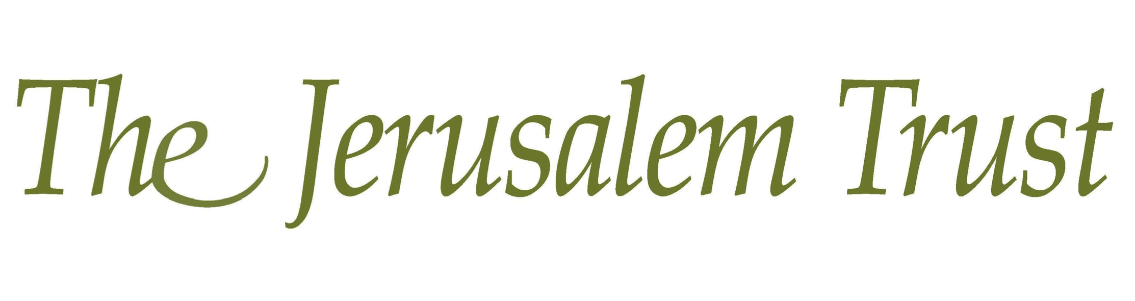 The text 'The Jerusalem Trust' written in green cursive font.