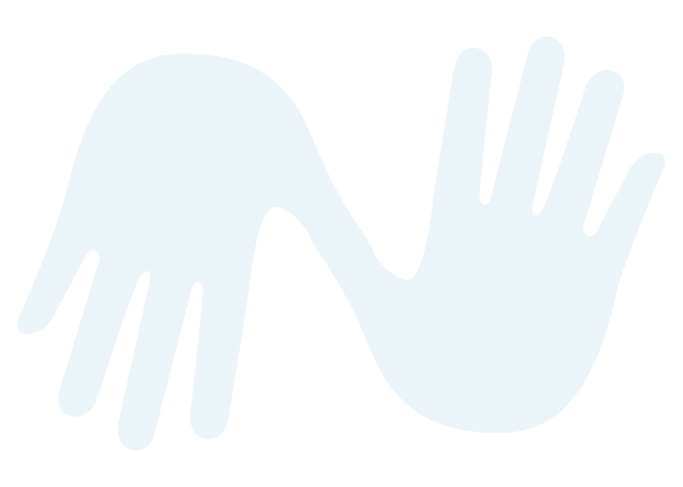 Graphic of two connected hands, transparent Nehemiah Logo