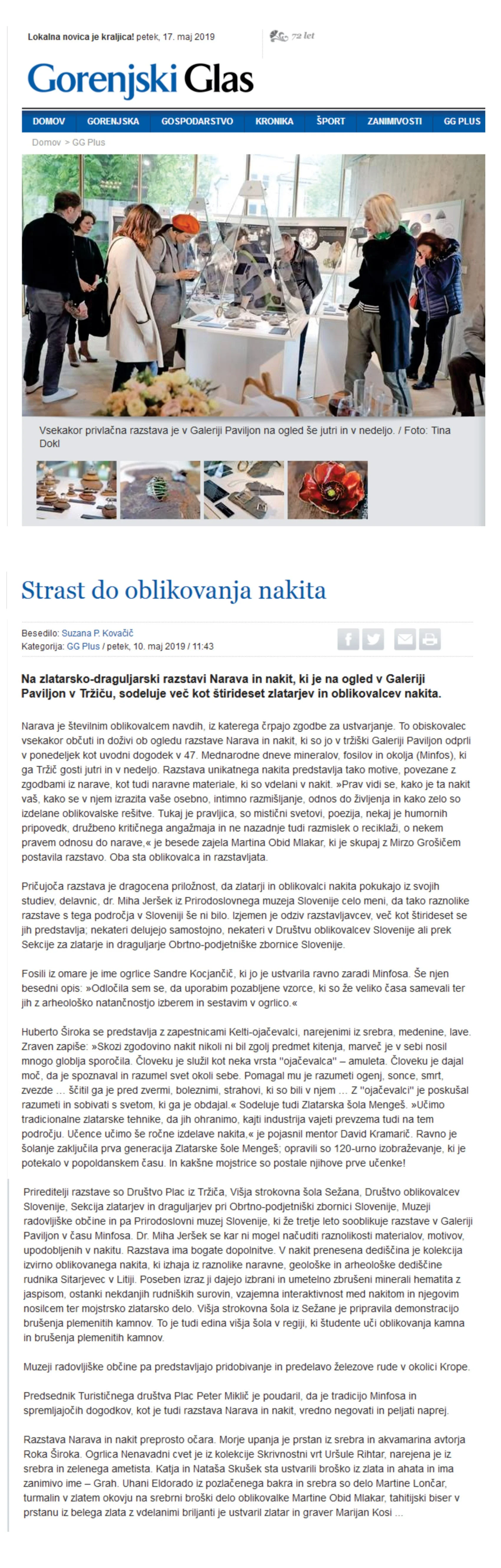 Gorenjski glas / 17. maj 2019