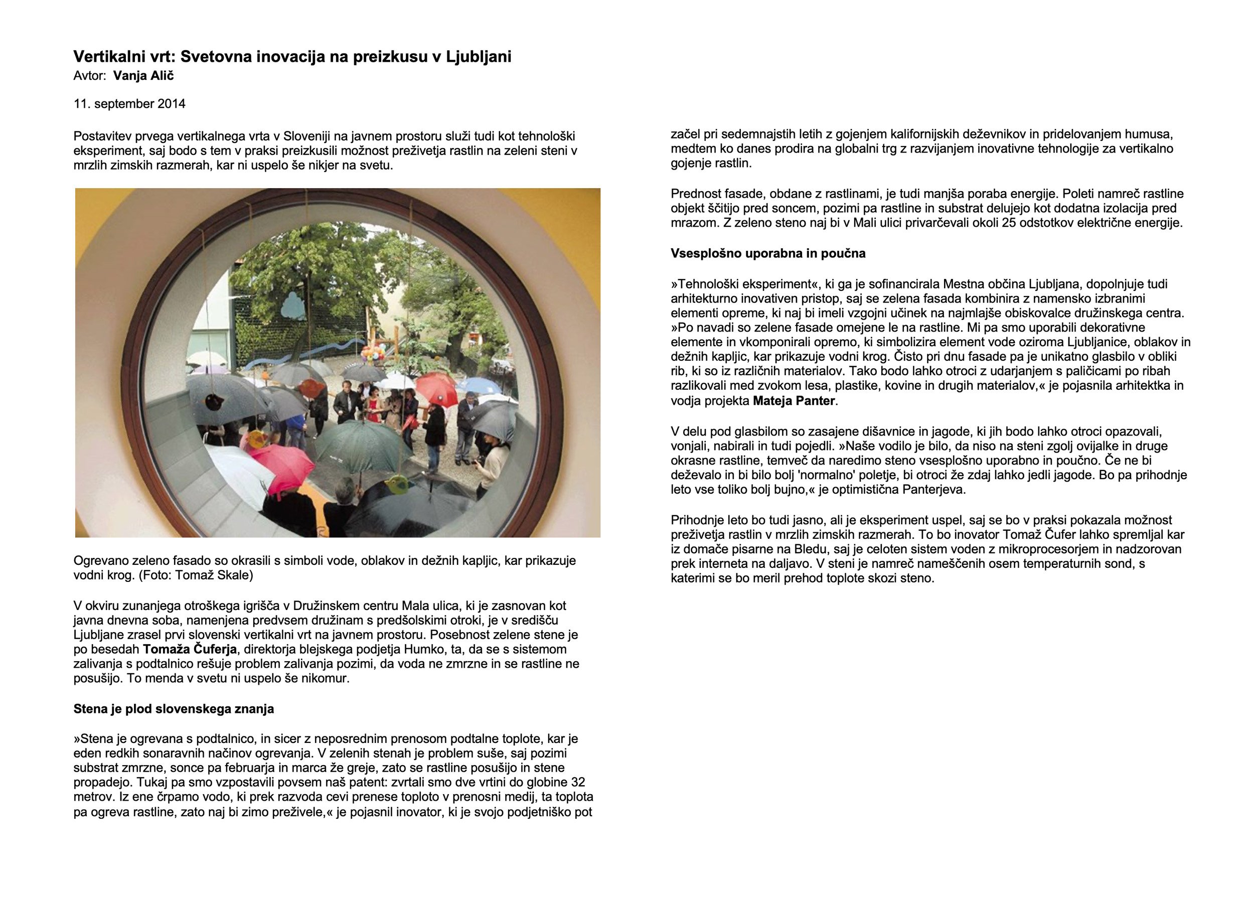 Dnevnik / 12. september 2014