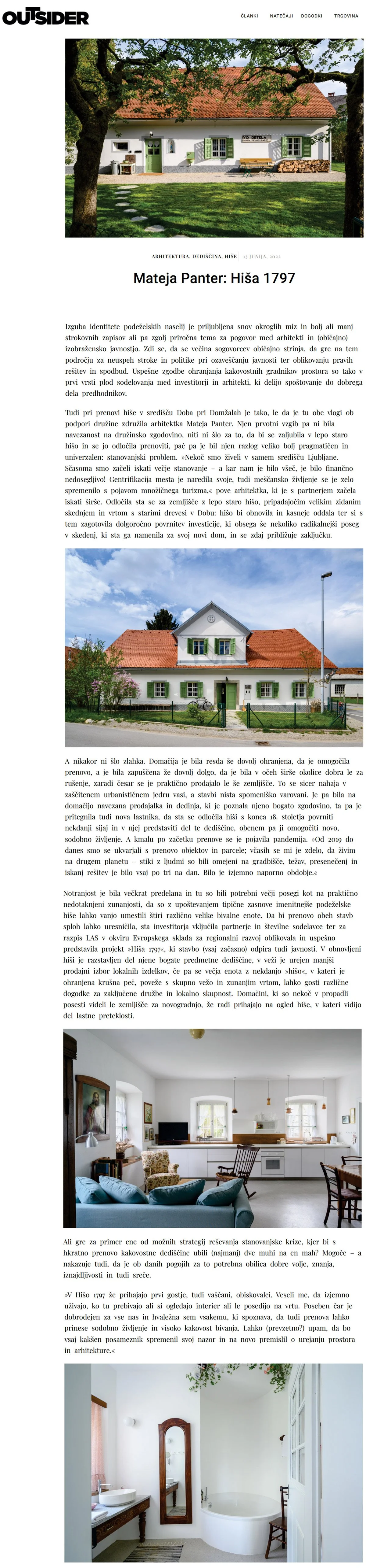 Outsider / 15. junij 2022