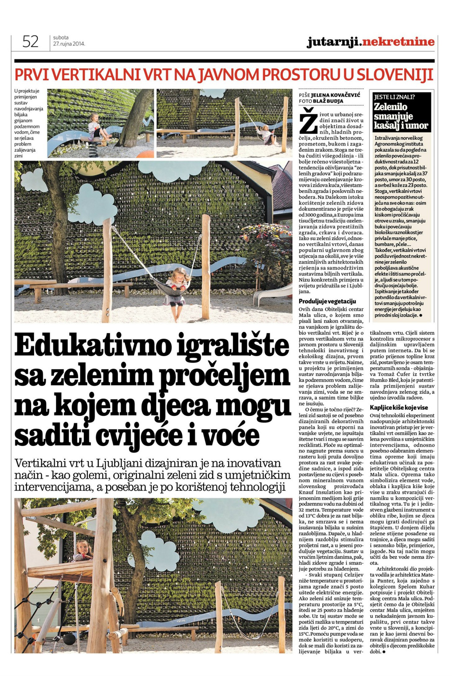 Jutarnji list / 27. september 2014