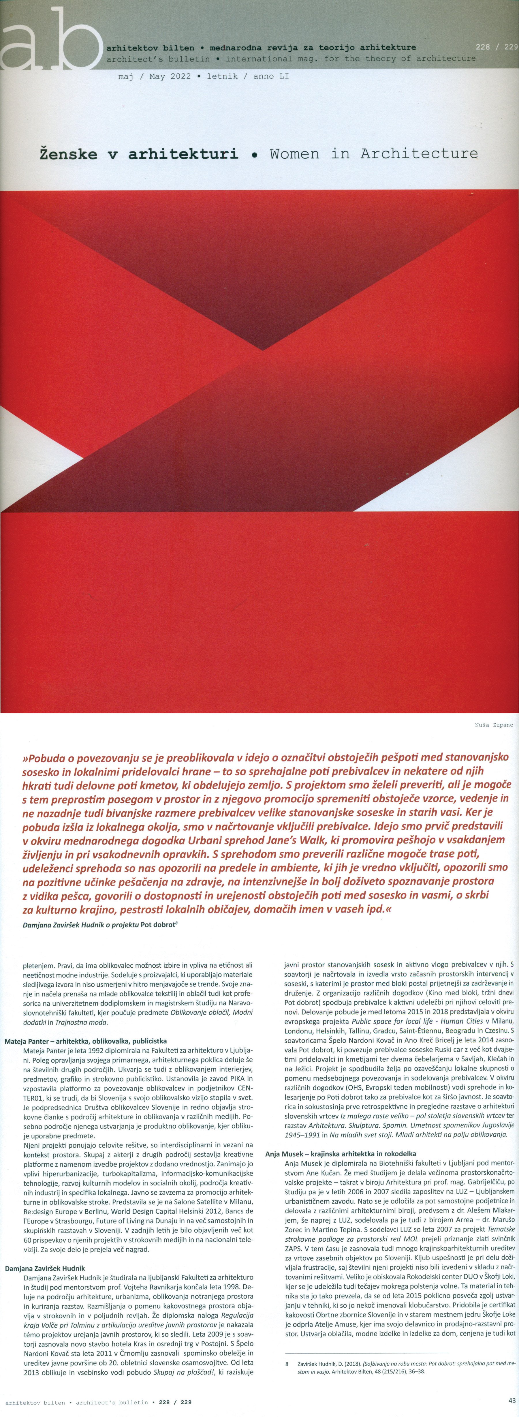 AB, Ženske v arhitekturi / maj 2022