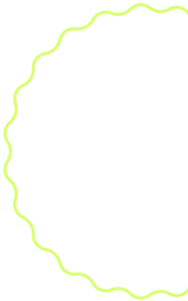 A yellow wavy line forming a border around a black background.
