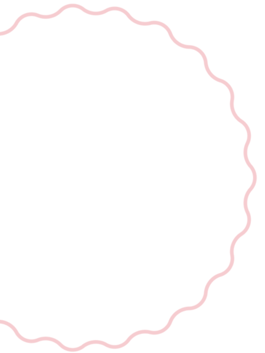 Empty scalloped pink border with transparent center