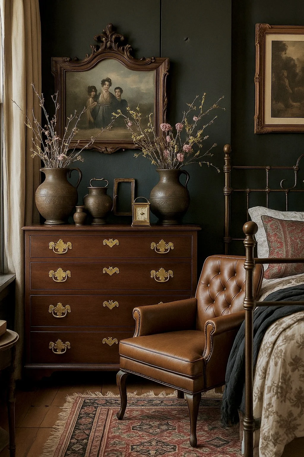 2034 Antique Mahogany Chest With Brass Pulls - lifestyle.jpg