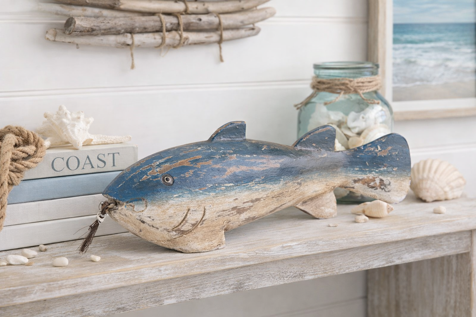 1976 Hand-Carved Wooden Fish Decoy,.png