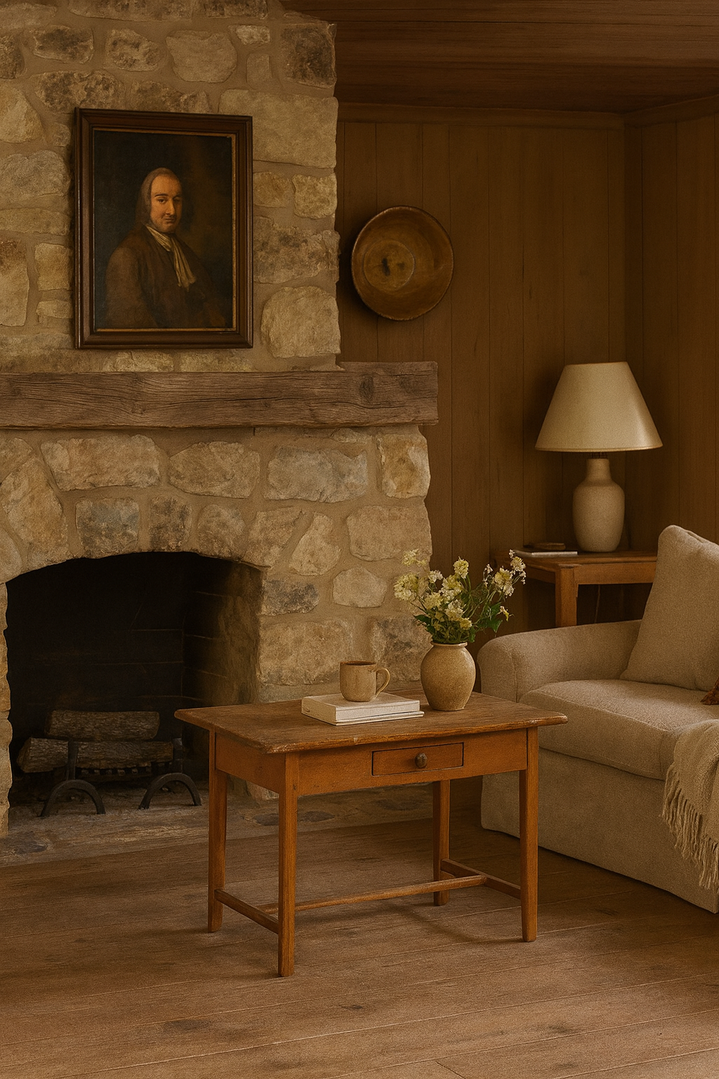 1975 Antique Softwood Tavern Table - lifestyle.png