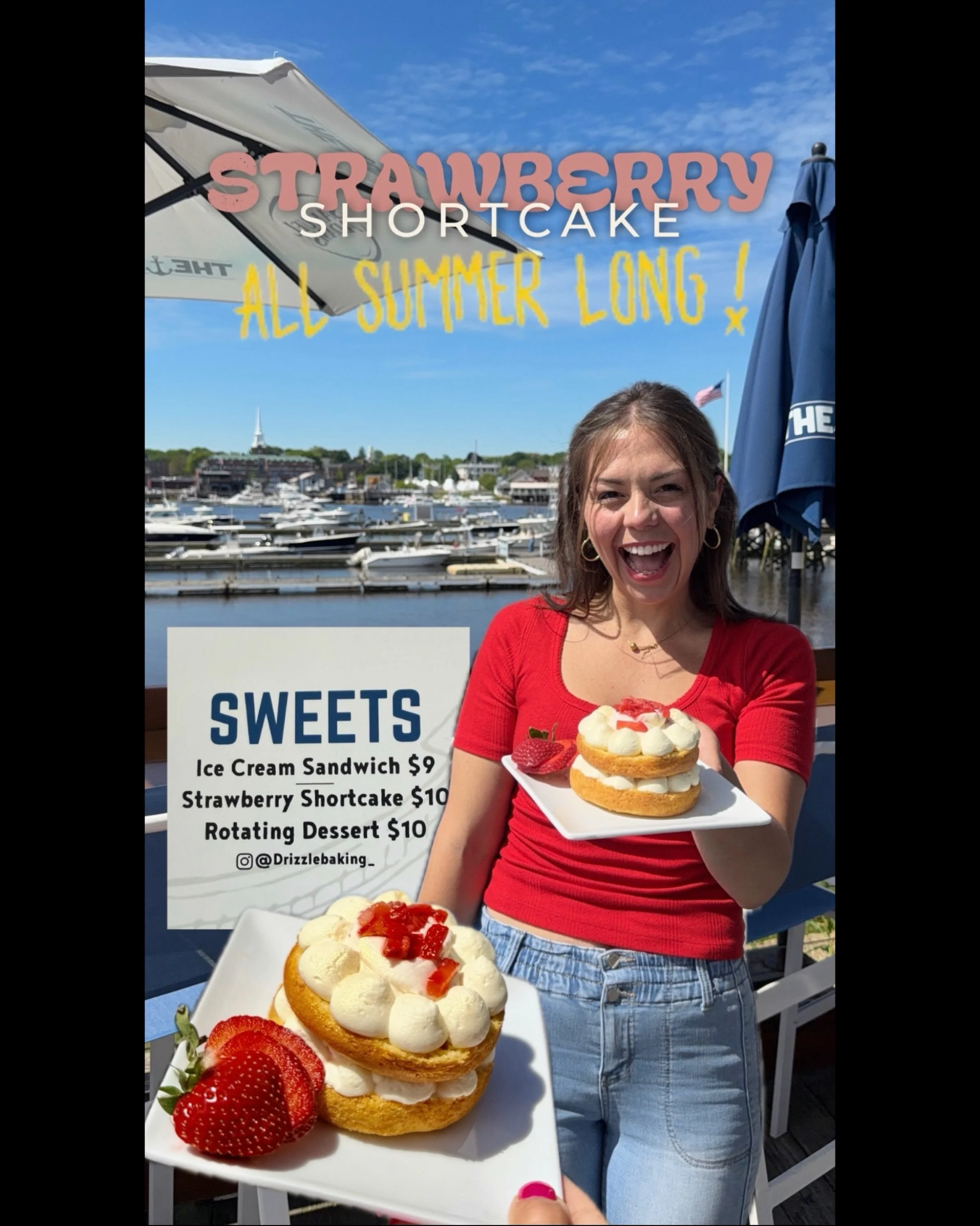 🍰 Exciting news!!🚨 

🥳 You can try my Strawberry Shortcake at @thedecksalisbury all summer long! 🤩🤩🤩 

Drizzle will be making these delicious personal cakes all summer in addition to our Rotating Dessert.

That&rsquo;s TWO Drizzle items you can