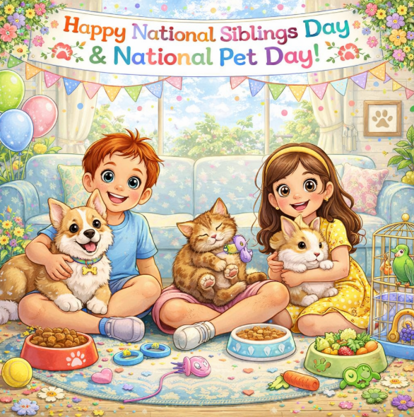 National Siblings Day / National Pet Day