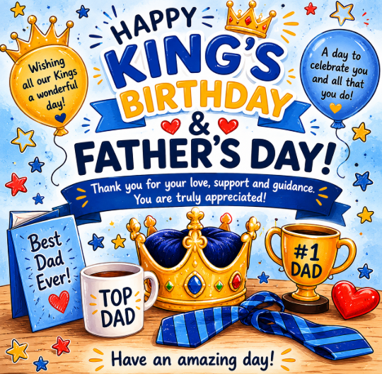Kings Birthday / Fathers Day