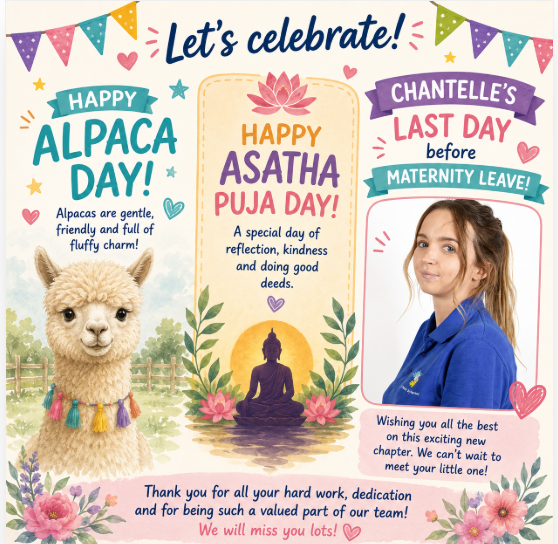 Alpaca Day / Asatha Puja Day / Chantelle's Last Day!