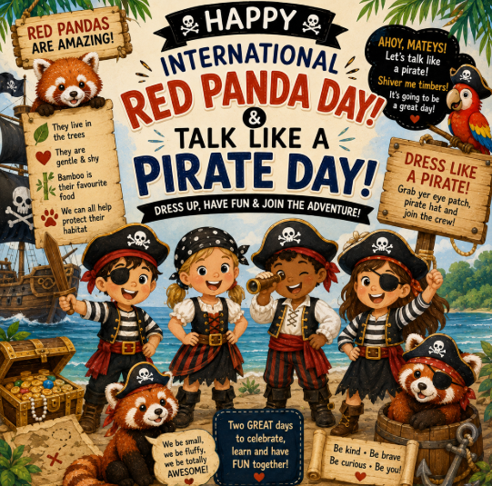 International Red Panda Day / Talk Like A Pirate Day