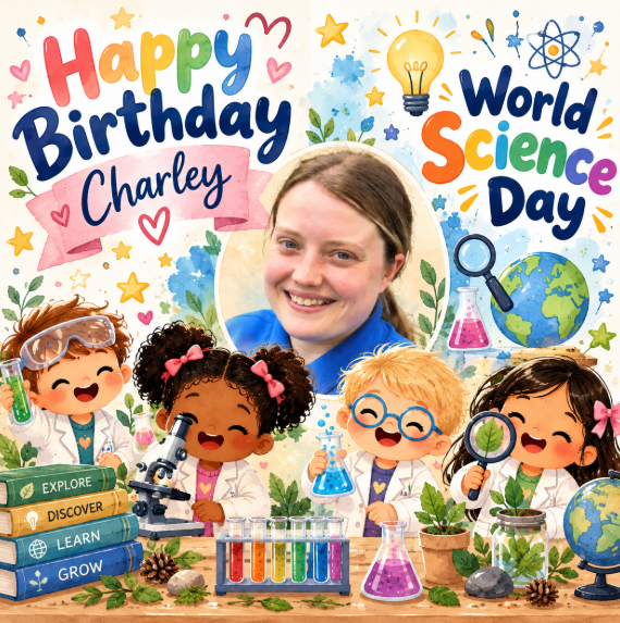 🔬🧪 World Science Day &amp; Charley’s Birthday! 🎂🎉