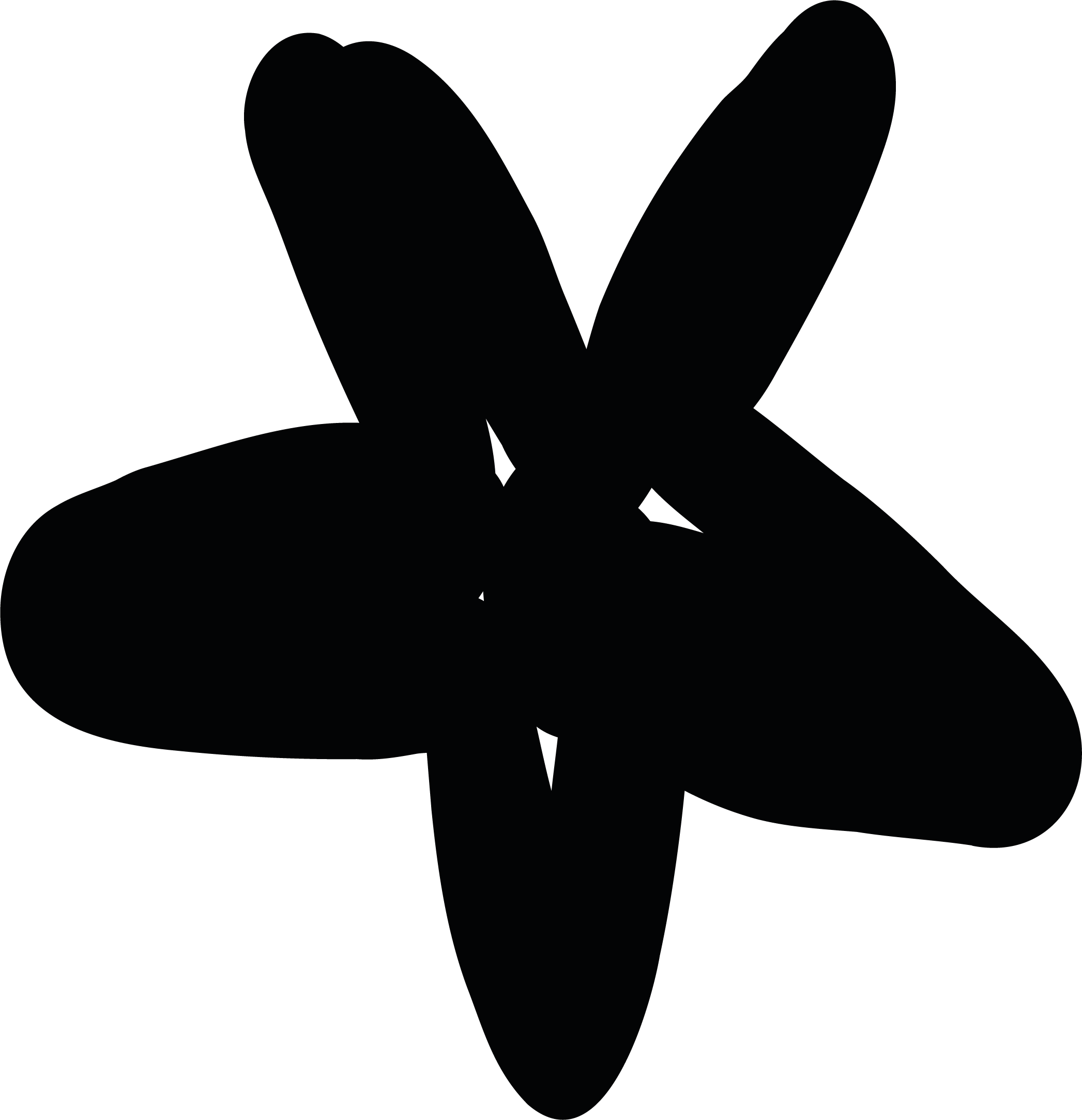 Black silhouette of a drug needle and syringe crossed with a pen and pencil, symbolizing drug abuse or addiction.