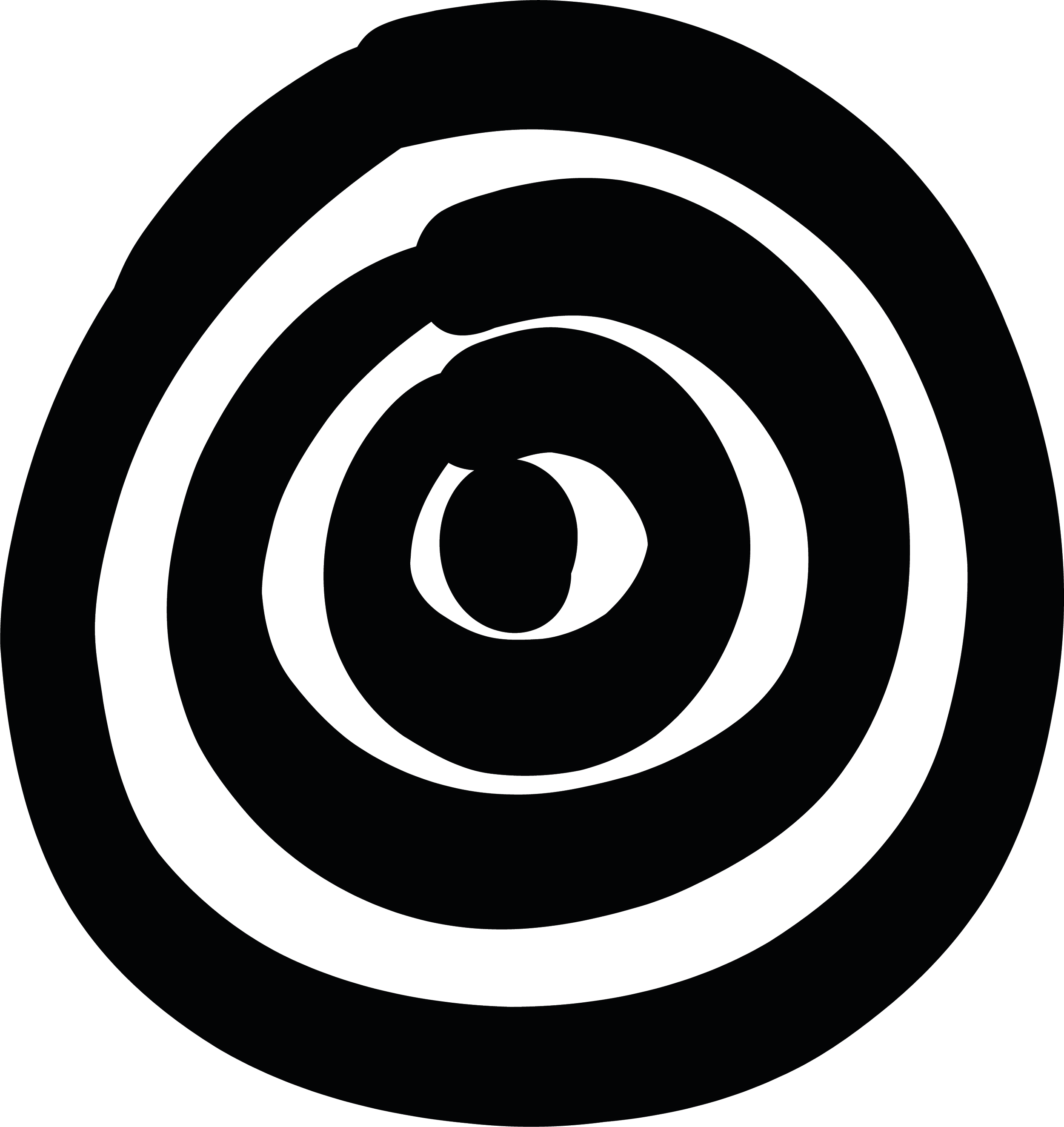 Black background with concentric white circles and a white dot in the center.