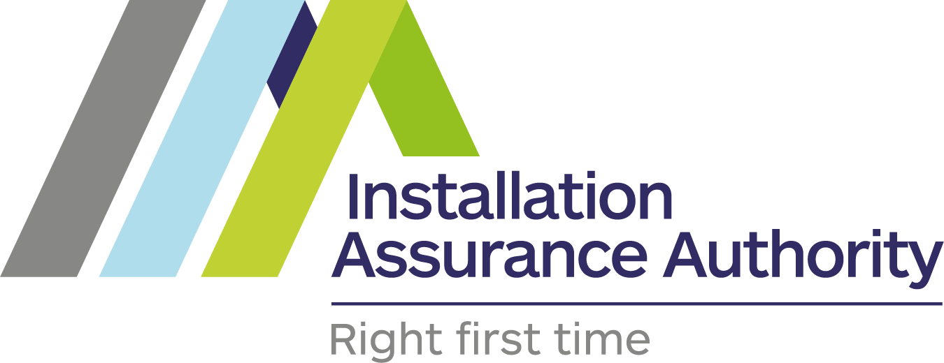 Logo for Installation Assurance Authority with text 'Right first time'.