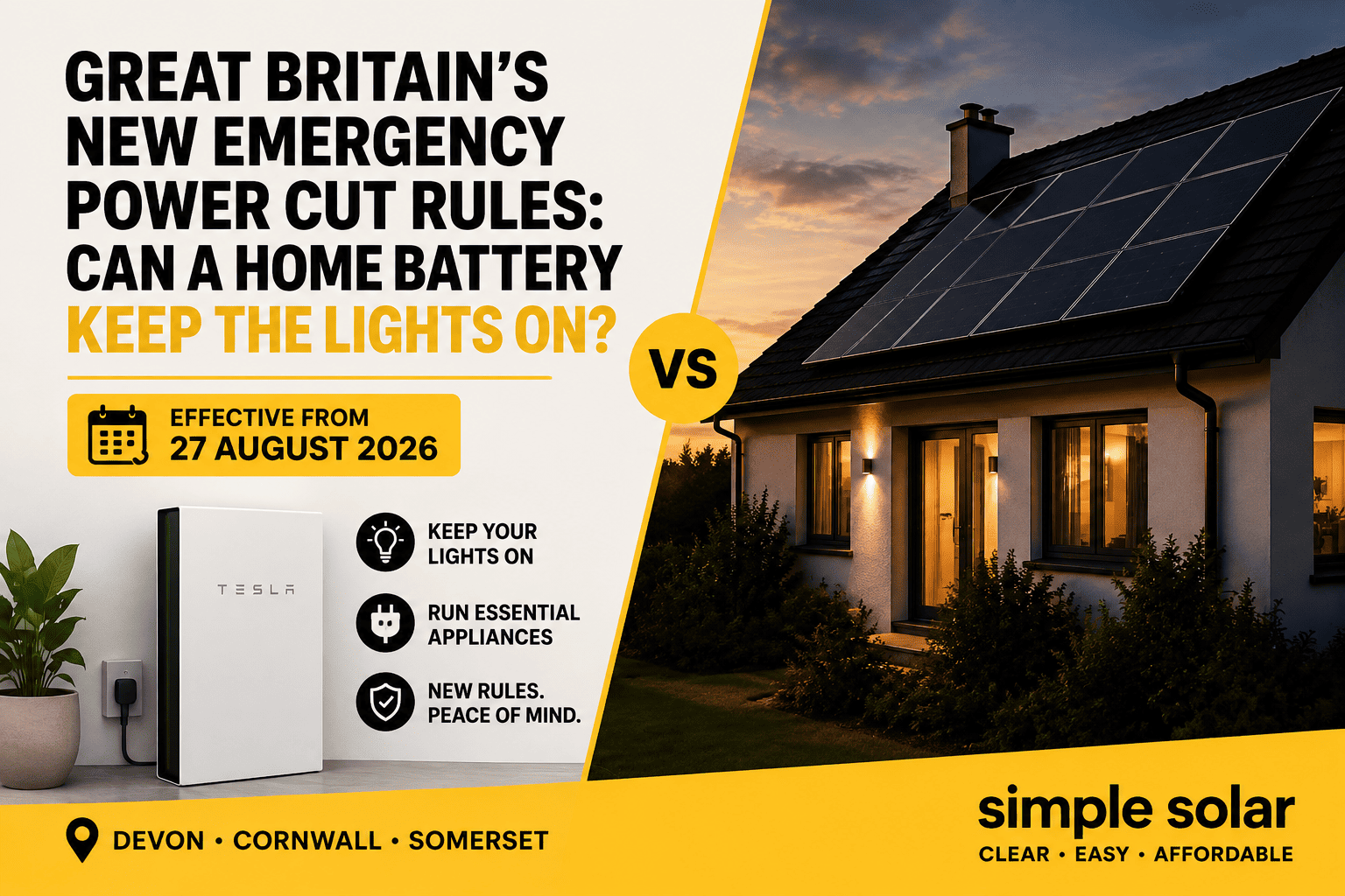 GREAT BRITAIN’S NEW EMERGENCY POWER CUT RULES: CAN A HOME BATTERY KEEP THE LIGHTS ON?