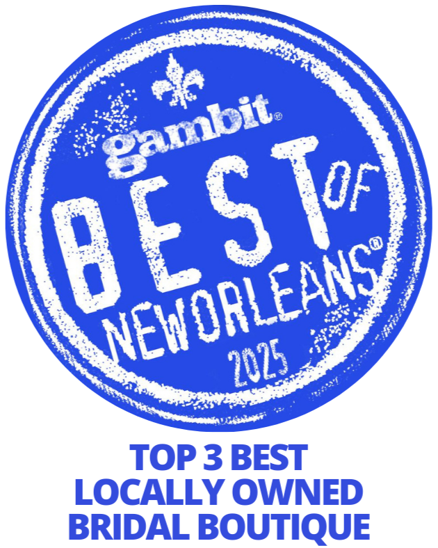 Blue circular stamp with white text reading 'gambit BEST OF NEW ORLEANS 2025'.