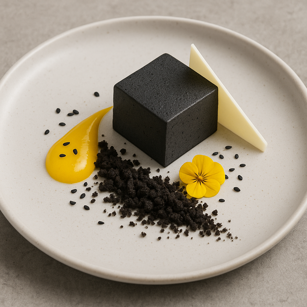 Elegant Black Sesame Mousse Dessert.png