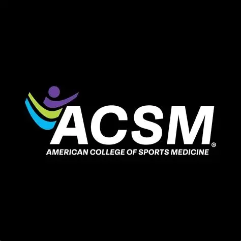 Logo of the American College of Sports Medicine with stylized figure and the organization's name.