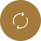 A gold-colored circle with a white refresh or reload arrow in the center.