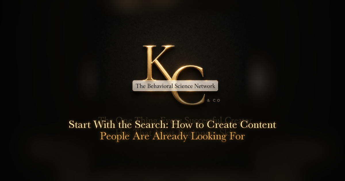 Start With the Search: How to Create Content People Are Already Looking For