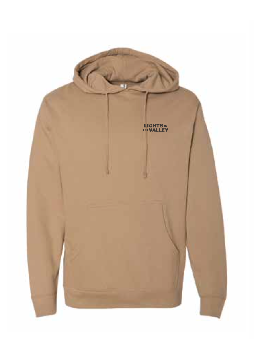 Lights in the Valley Hoodie – Camel