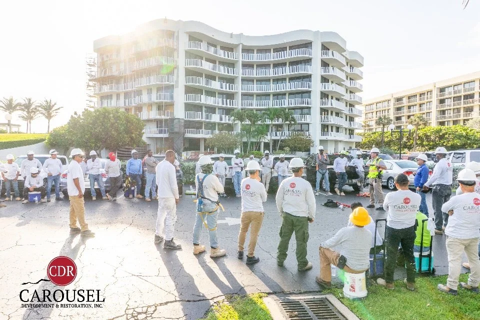 group of men at safety stand down