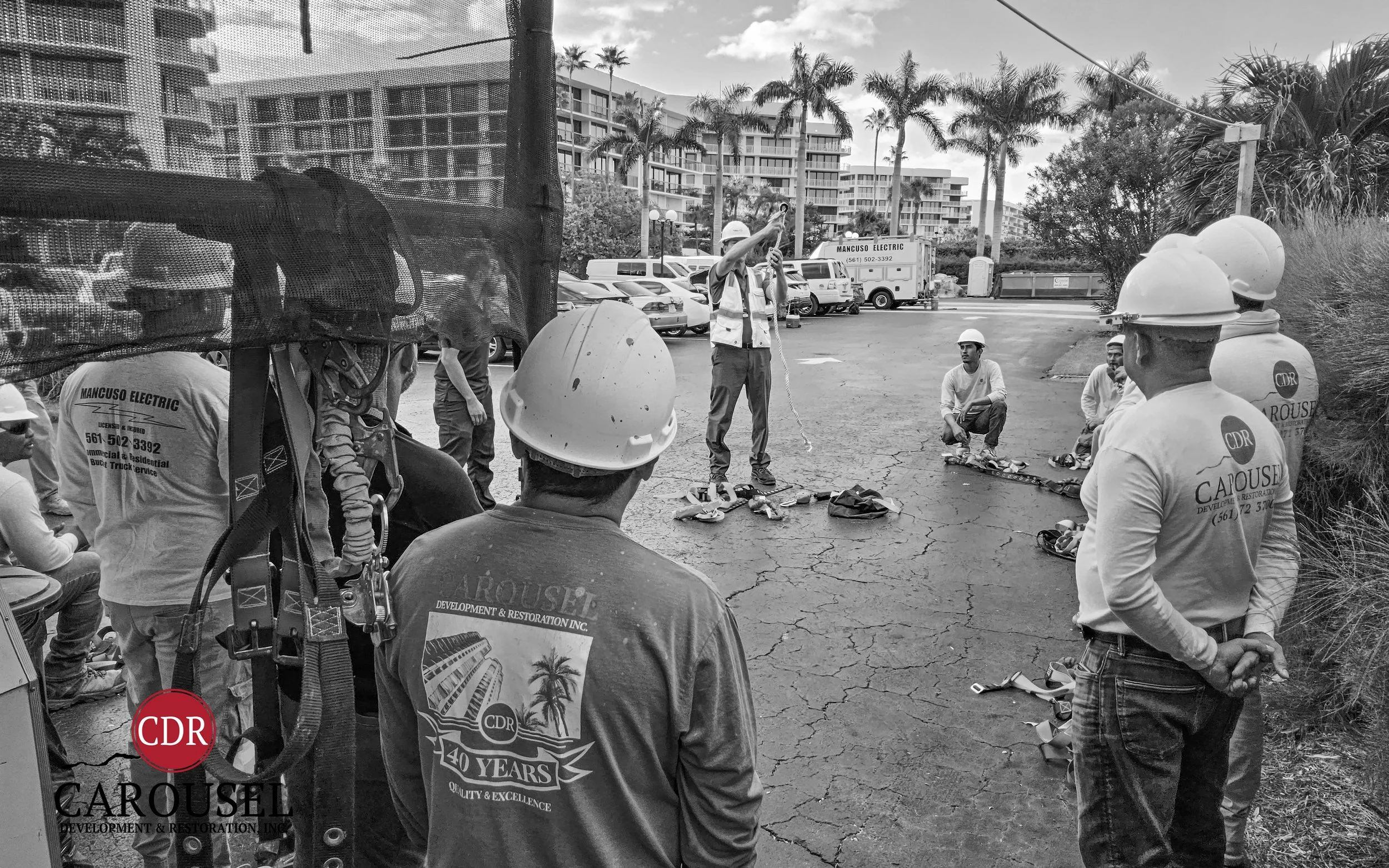CDRI employees participating in a safety training