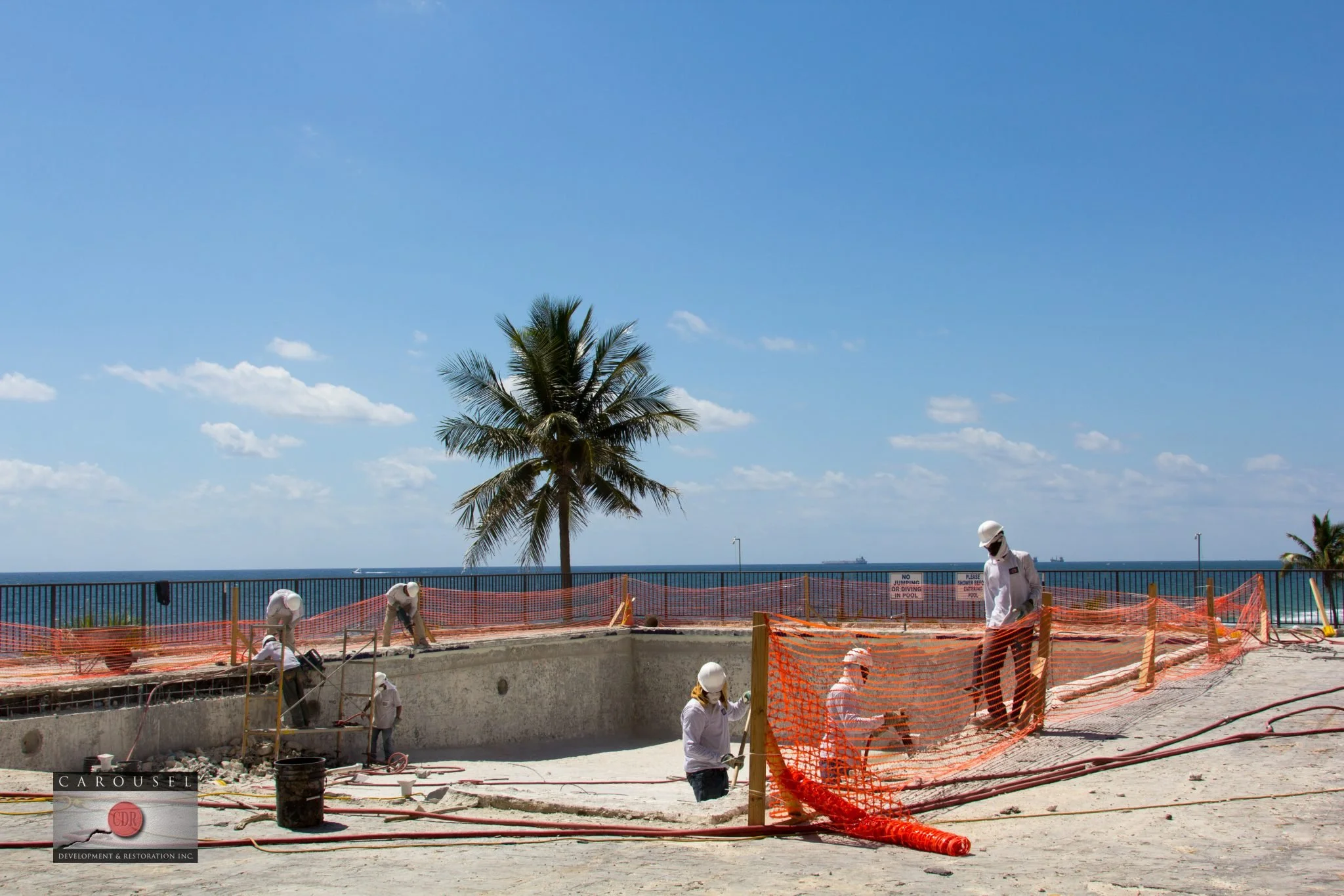 Men working at Plaza South Building