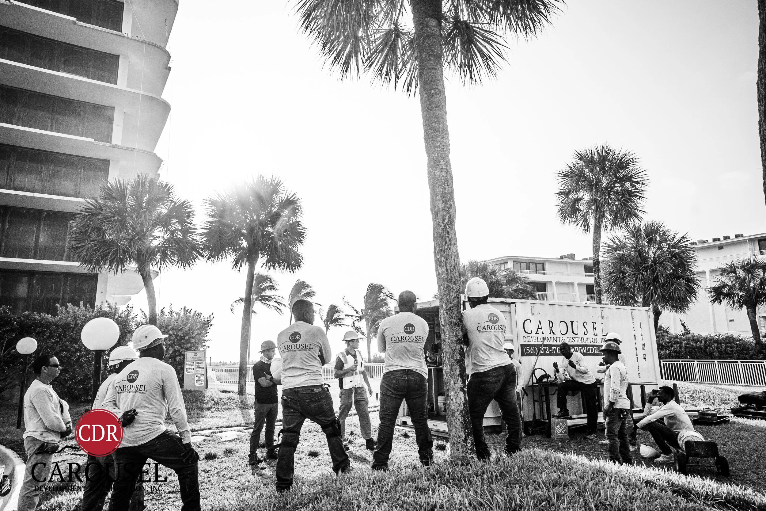CDRI employees participating in a safety training on a jobsite