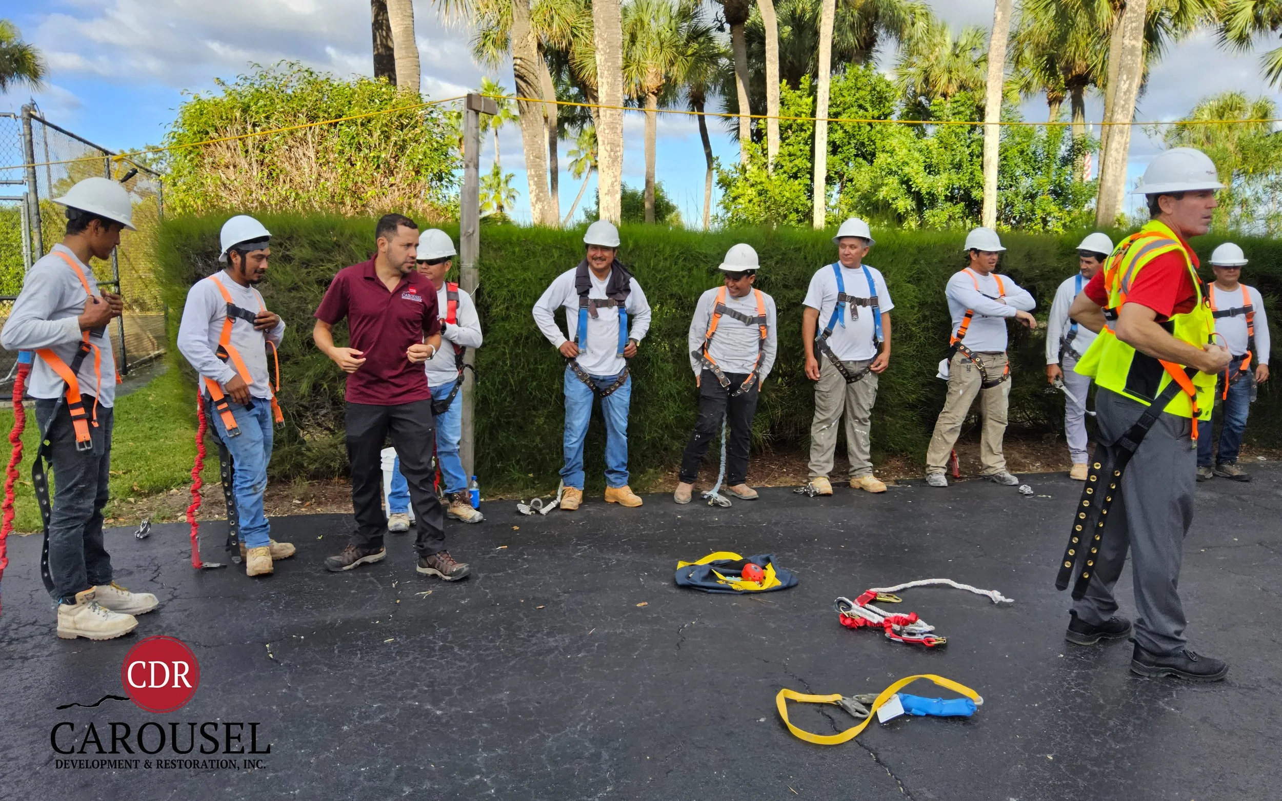 CDRI employees participating in a safety training