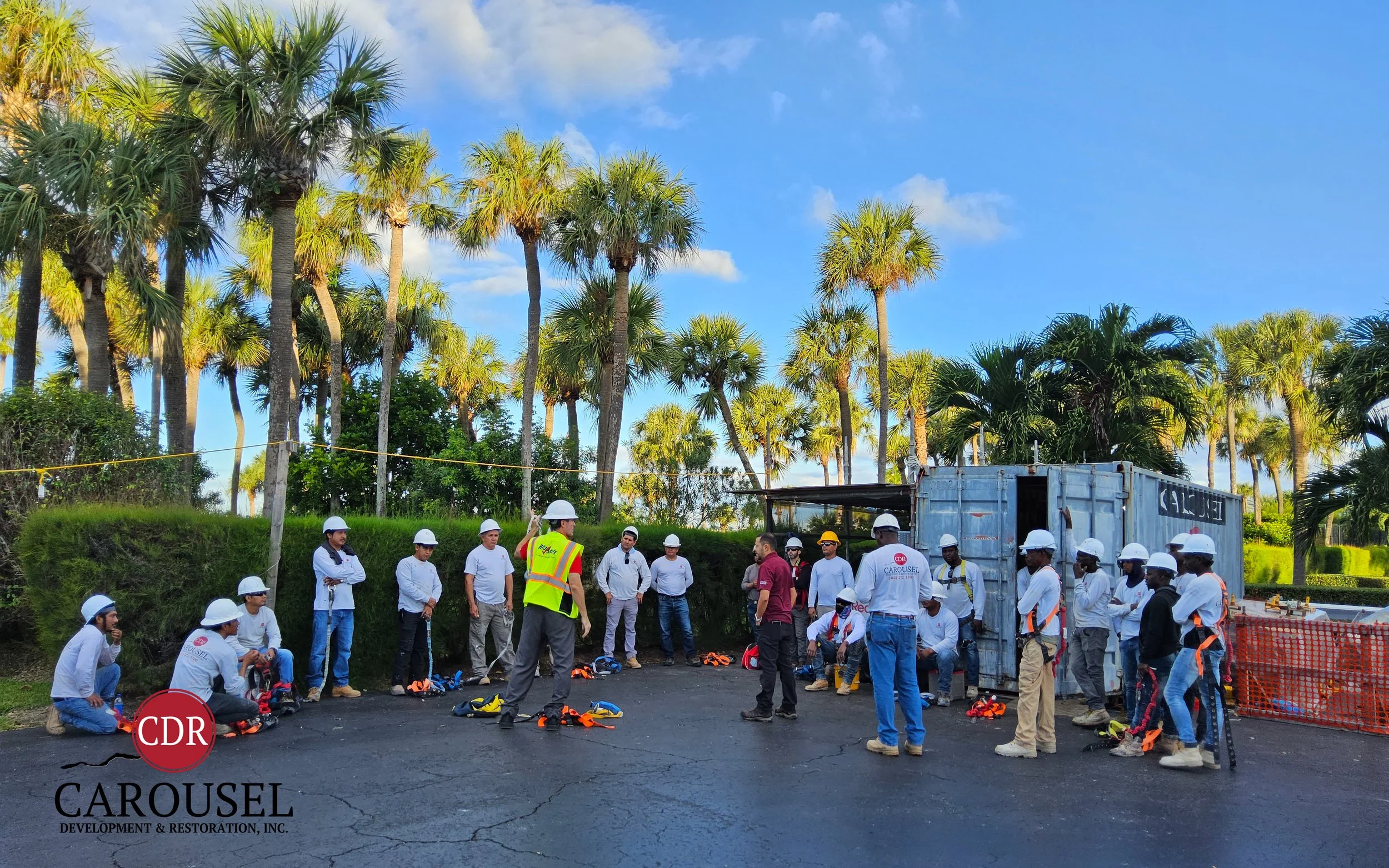 CDRI employees participating in a safety training