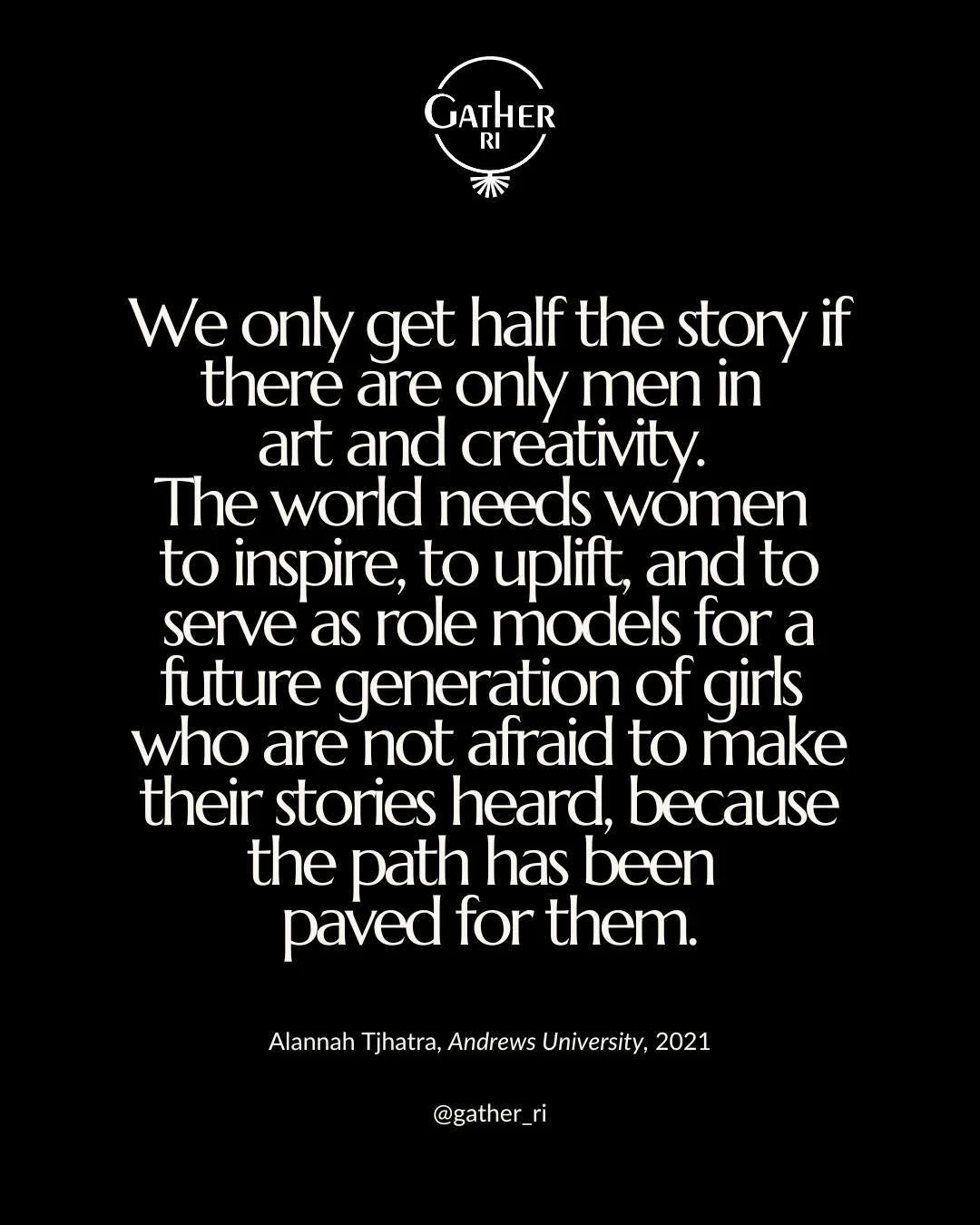 When women and gender expansive people are visible, the ✨ whole ✨ story comes into view. That&rsquo;s the work we&rsquo;re committed to every day at Gather RI.

📆 Save the date&mdash;Gather RI opens January 10, 2026.