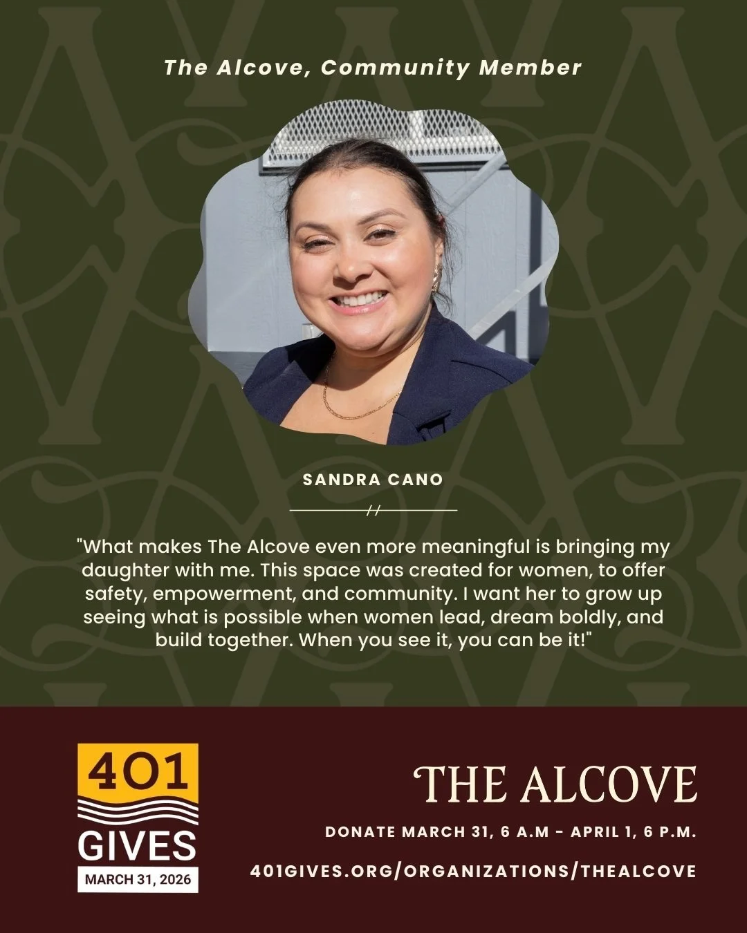 When you see it, you can be it. 💛

For women and gender expansive people, finding a space intentionally created for them can change what feels possible. Sandra found that space at The Alcove&mdash;and like so many in our community, she&rsquo;s think